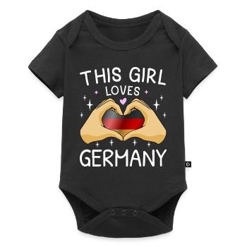 Allemagne Drapeau allemand Drapeau allemand Utilisé Regarder à la maison - Body à manches courtes Premium Bébé - noir - Devant