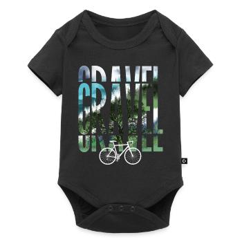 Gravel, VTT, passion vélo, cycliste - Body à manches courtes Premium Bébé - noir - Devant