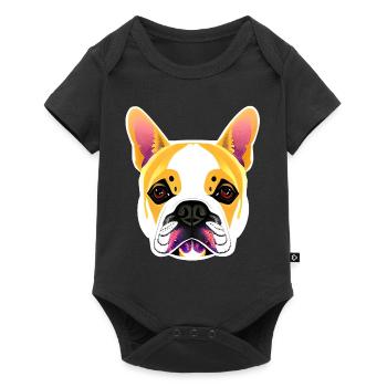 bouledogue francais - bulldog - chien de compagnie - Body à manches courtes Premium Bébé - noir - Devant