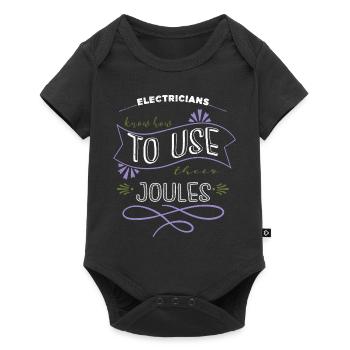birthday present fun prop electrical engineering - Baby Premium Kurzarmbody - Schwarz - Vorne
