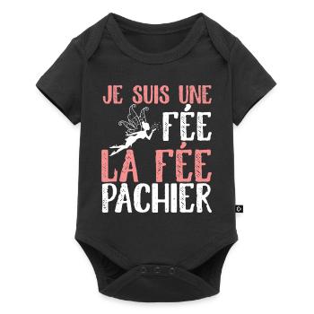 Je Suis La Fée Pas Chier Humour Fête Des Mères - Body à manches courtes Premium Bébé - noir - Devant