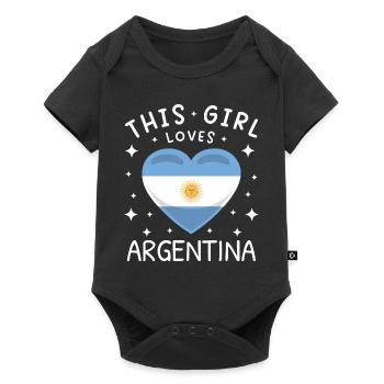 Drapeau de l’Argentine Amérique du Sud Drapeau argentin - Body à manches courtes Premium Bébé - noir - Devant