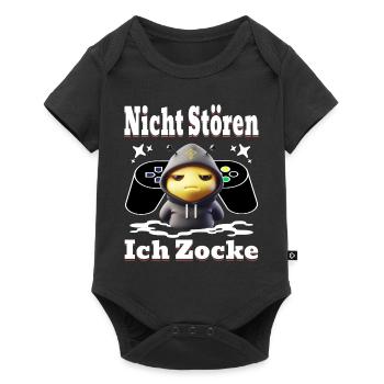 Nicht Stören ich Zocke - Baby Premium Kurzarmbody - Schwarz - Vorne