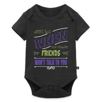 cool authors literary awesome blog books fun - Baby Premium short-sleeve bodysuit - black - Front