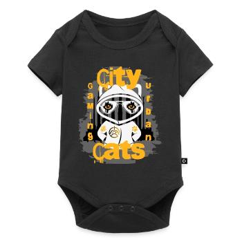 City Gaming Cats - Baby Premium short-sleeve bodysuit - black - Front