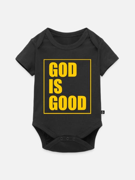 God is good - Baby Premium Kurzarmbody - Schwarz