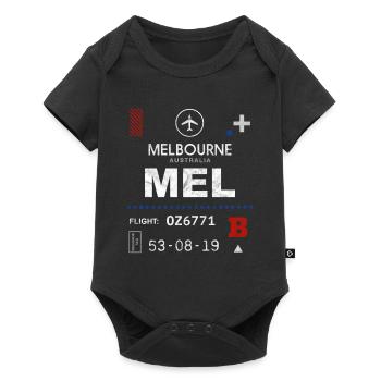Melbourne airport tag - Baby Premium short-sleeve bodysuit - black - Front