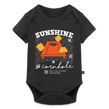 Sac de sport d'été Sunshine and Cornhole - Body à manches courtes Premium Bébé - noir - Devant