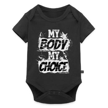Mon corps Mon choix Grunge - Body à manches courtes Premium Bébé - noir - Devant