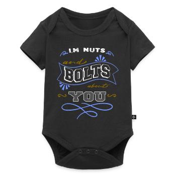robotique tshirt blagues anniversaire cadeau idée garçons - Body à manches courtes Premium Bébé - noir - Devant