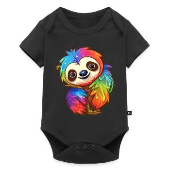 Cute sloth - Baby Premium short-sleeve bodysuit - black - Front
