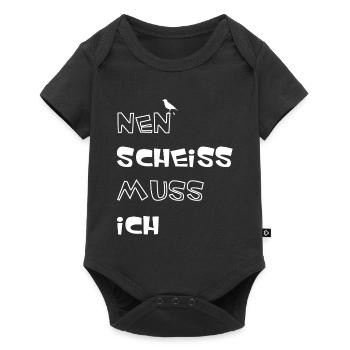 Nen scheiss muss ich - Baby Premium Kurzarmbody - Schwarz - Vorne