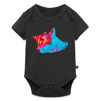 Pop Art Muschel - Baby Premium Kurzarmbody - Schwarz - Vorne