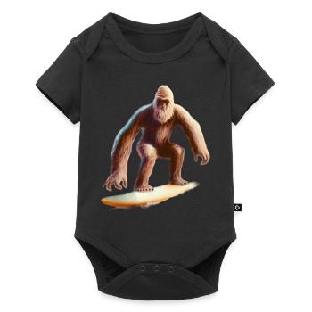 Bigfoot Surfing - Baby Premium short-sleeve bodysuit - black - Front