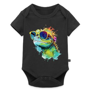 Doko the lizard - Baby Premium short-sleeve bodysuit - black - Front