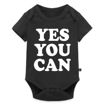 Yes you can - Body à manches courtes Premium Bébé - noir - Devant