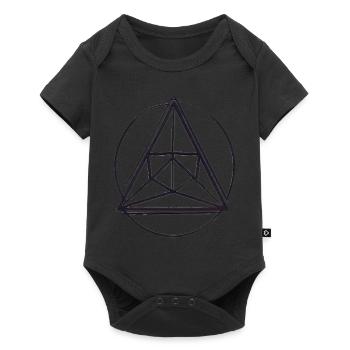 ethereum abstraktes Prisma - Baby Premium Kurzarmbody - Schwarz - Vorne