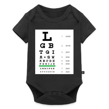 LGBTQIA+ eye chart - Baby Premium short-sleeve bodysuit - black - Front