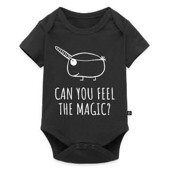 Pouvez-vous sentir la magie - Cochon d’Inde licorne - Body à manches courtes Premium Bébé - noir - Devant
