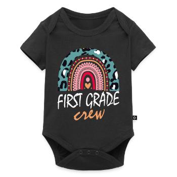 Geschenk der First Grade Crew - Baby Premium Kurzarmbody - Schwarz - Vorne