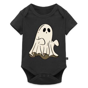 Geist Halloween - Baby Premium Kurzarmbody - Schwarz - Vorne