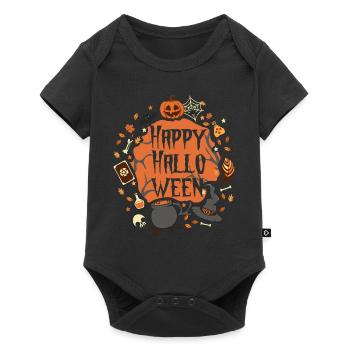 "Happy Halloween" Spooky Costume for Women - Baby Premium short-sleeve bodysuit - black - Front