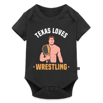 Texas wrestling design for proud Texas fans - Baby Premium short-sleeve bodysuit - black - Front