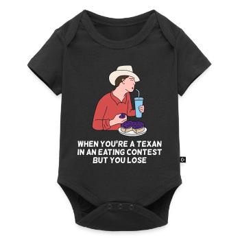 Essenswettbewerb Texas Design für stolze Texaner - Baby Premium Kurzarmbody - Schwarz - Vorne