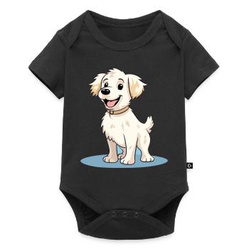 Niedliches Hundedesign für Hundebesitzer - Baby Premium Kurzarmbody - Schwarz - Vorne