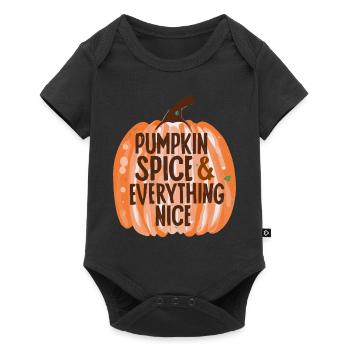 Épice à la citrouille et tout est agréable - Body à manches courtes Premium Bébé - noir - Devant