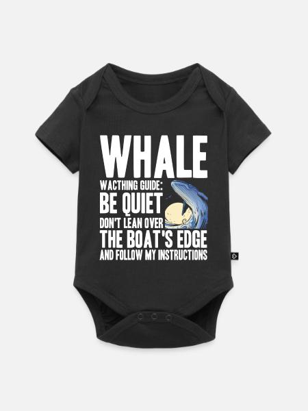 Wale beobachten - Baby Premium Kurzarmbody - Schwarz