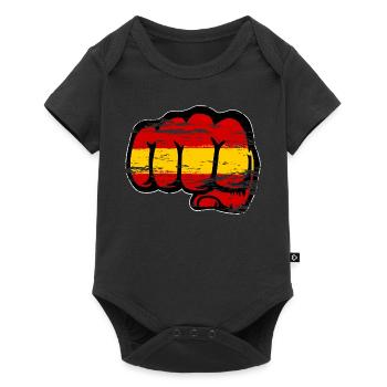 Spain Flag Hand Fist Used - Baby Premium short-sleeve bodysuit - black - Front