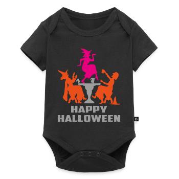 Fête des sorcières pour une nuit d’Halloween effrayante - Body à manches courtes Premium Bébé - noir - Devant
