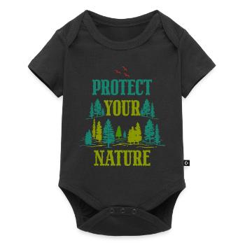 Protect Your Nature - Baby Premium short-sleeve bodysuit - black - Front