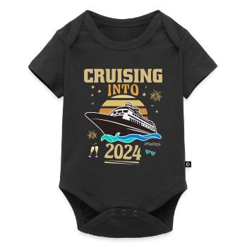 Cruising into 2024 New Year - Baby Premium short-sleeve bodysuit - black - Front