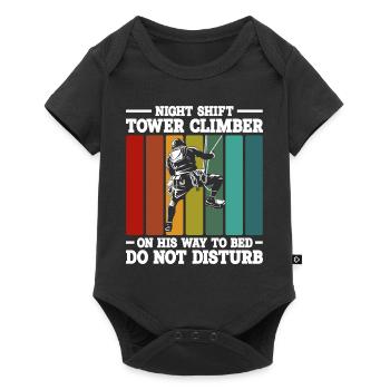 Industrieklettern | Industriekletterer Geschenk - Baby Premium Kurzarmbody - Schwarz - Vorne
