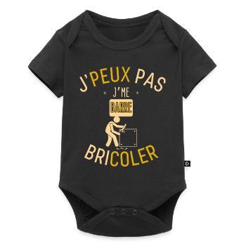 J'Peux Pas J'me Barre Bricoler - Body à manches courtes Premium Bébé - noir - Devant