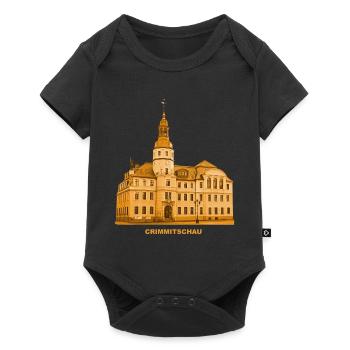 Hôtel de ville de Crimmitschau Pleiße Zwickau, Saxe - Body à manches courtes Premium Bébé - noir - Devant