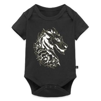 Fantasy Dragon Anime Dragon Head Reptile mythique - Body à manches courtes Premium Bébé - noir - Devant