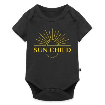 SUN CHILD - LIVE LOVE LAUGH - Baby Premium short-sleeve bodysuit - black - Front
