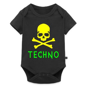 Os techno - Body à manches courtes Premium Bébé - noir - Devant