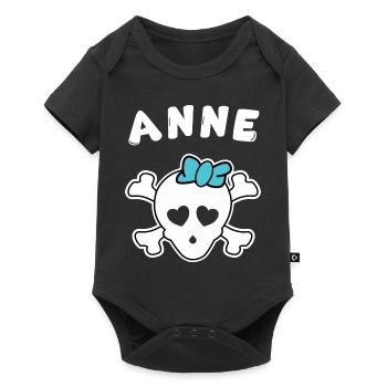 Pirate Anne Design pour les filles et les femmes - Body à manches courtes Premium Bébé - noir - Devant