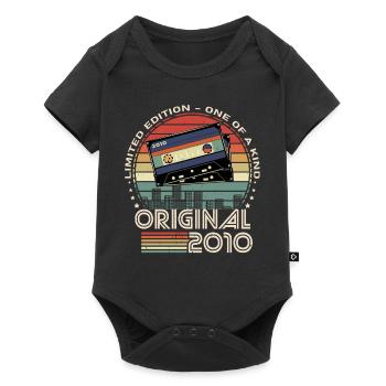 2010 14-jähriges Jubiläum Limitierte Auflage - Baby Premium Kurzarmbody - Schwarz - Vorne