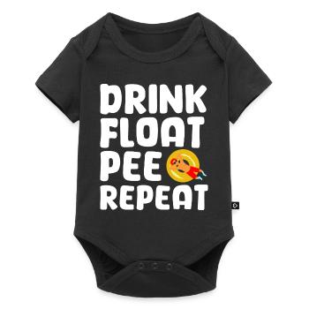 Boisson Float Pee Repeat River Floating Tube - Body à manches courtes Premium Bébé - noir - Devant