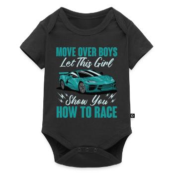 Move Over Boys Racing Queen Fast Car Lover Driving - Baby Premium short-sleeve bodysuit - black - Front