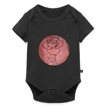 Minimalisme rose - Body à manches courtes Premium Bébé - noir - Devant