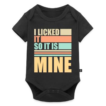 Je l’ai léché pour que ce soit le mien Lustiger Frecher Spruch - Body à manches courtes Premium Bébé - noir - Devant