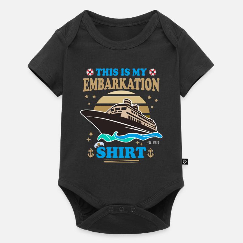 Dies ist mein Einschiffungsshirt - Baby Premium Kurzarmbody - Schwarz