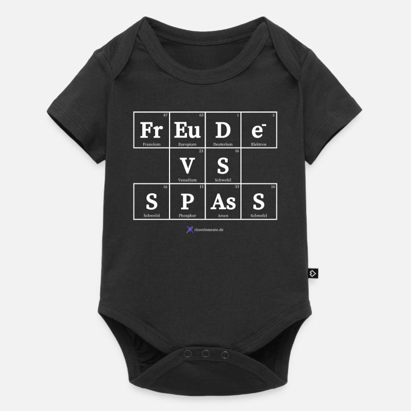 Freude vs. Spass (dunkle Stoffe) - Baby Premium Kurzarmbody - Schwarz
