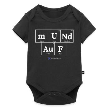 Mund auf (dunkle Stoffe) - Baby Premium Kurzarmbody - Schwarz - Vorne